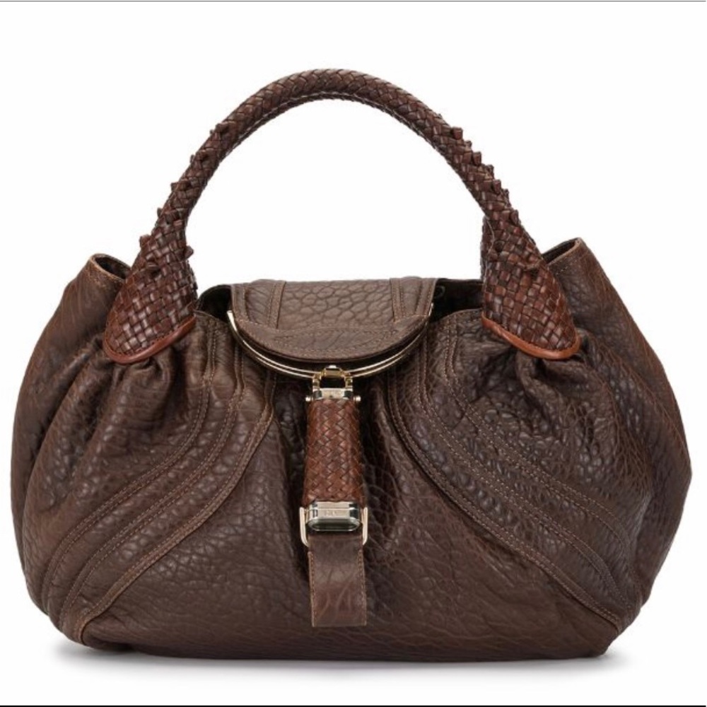 Fendi Spy Bag Brown Leather